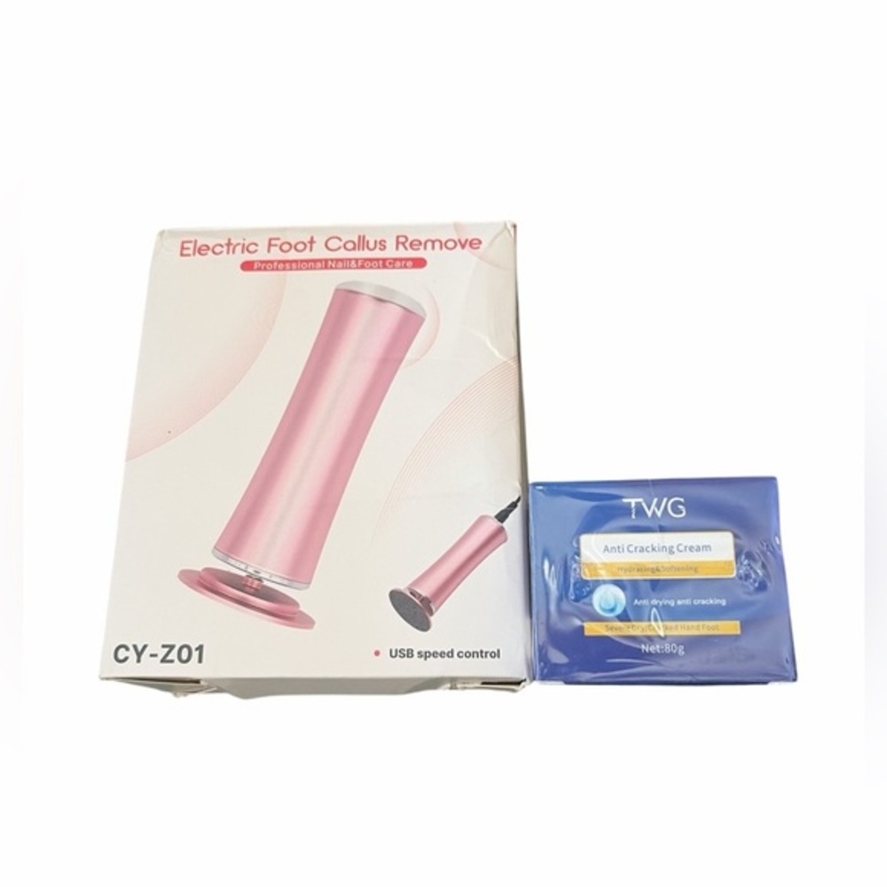 Rechargeable Electric Foot Callus Remover Kit + 60 Discs + TWG Cream